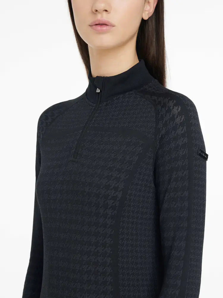 LeMieux Aspen Houndstooth 1/4 Zip Top