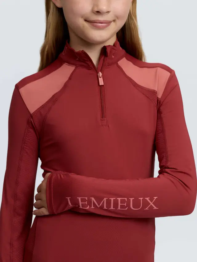 LeMieux Young Rider Mia Mesh Base Layer - Russet