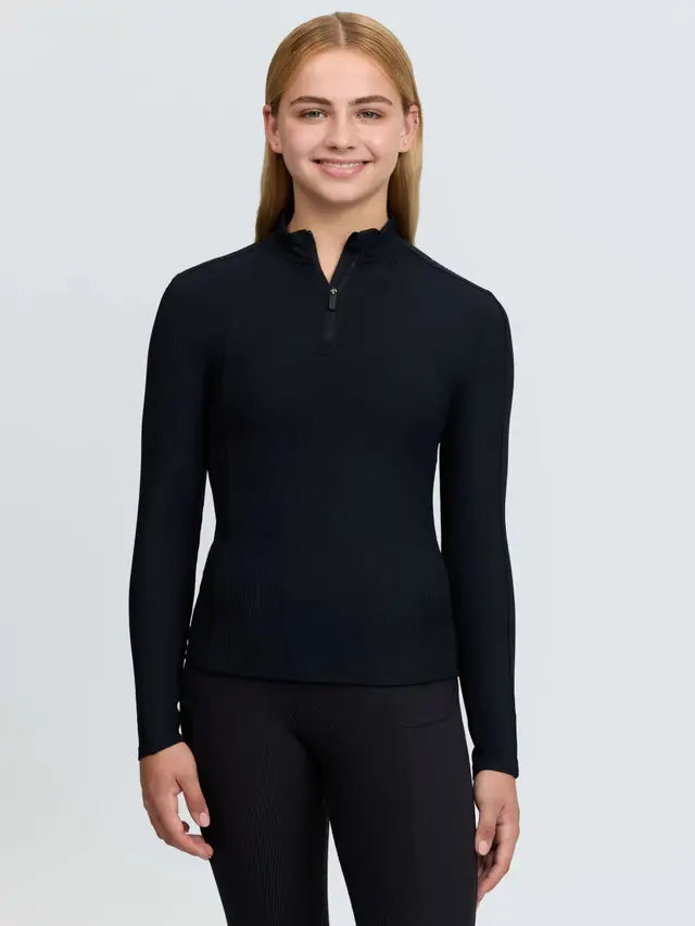 LeMieux Young Rider Raye Ribbed Base Layer - Black