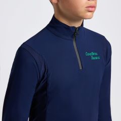 CT Insert Micro Perforated Jersey Training Polo Green/Navy 12