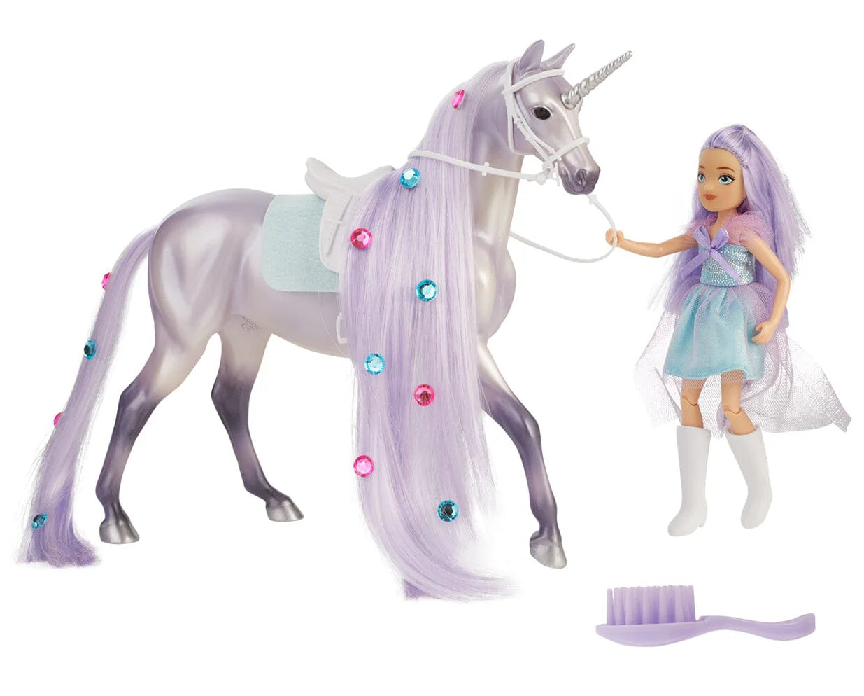 Breyer Twila & Moonstone Fantasy Rider & Unicorn