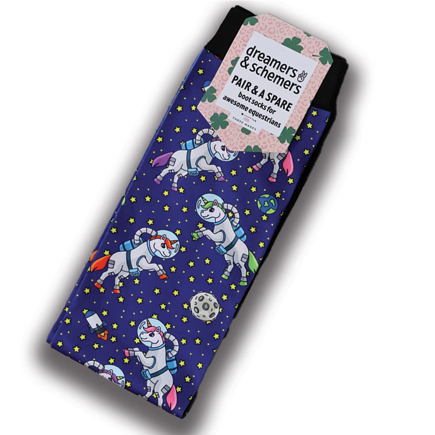 Dreamers & Schemers Pair & A Spare Boot Socks - Unicorns In Space