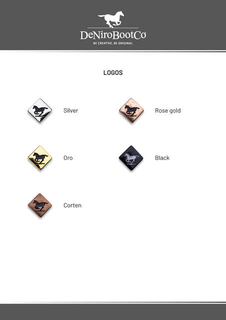 DeNiro Custom Dressage or Jumper Boot Buckles, Hooks, Logo and Spur straps