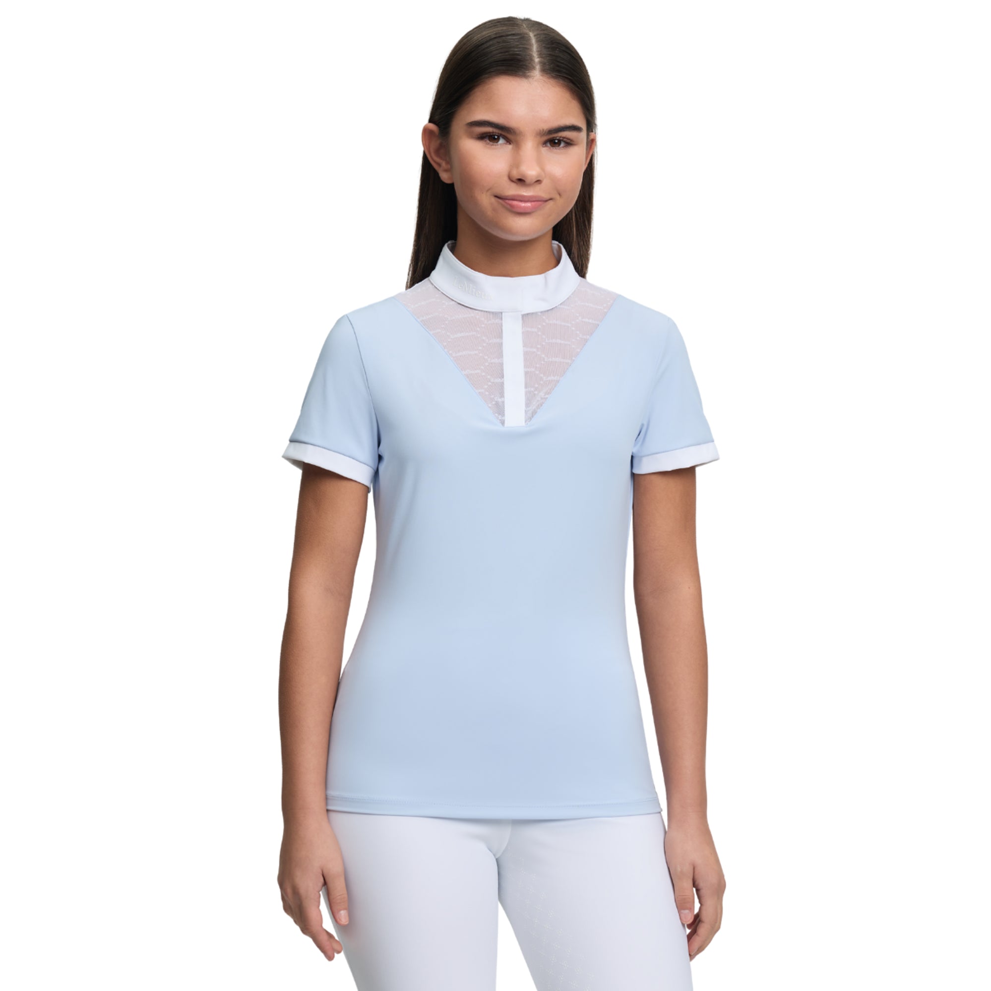 LeMieux Young Rider Eva Short Sleeve Show Shirt - Mist