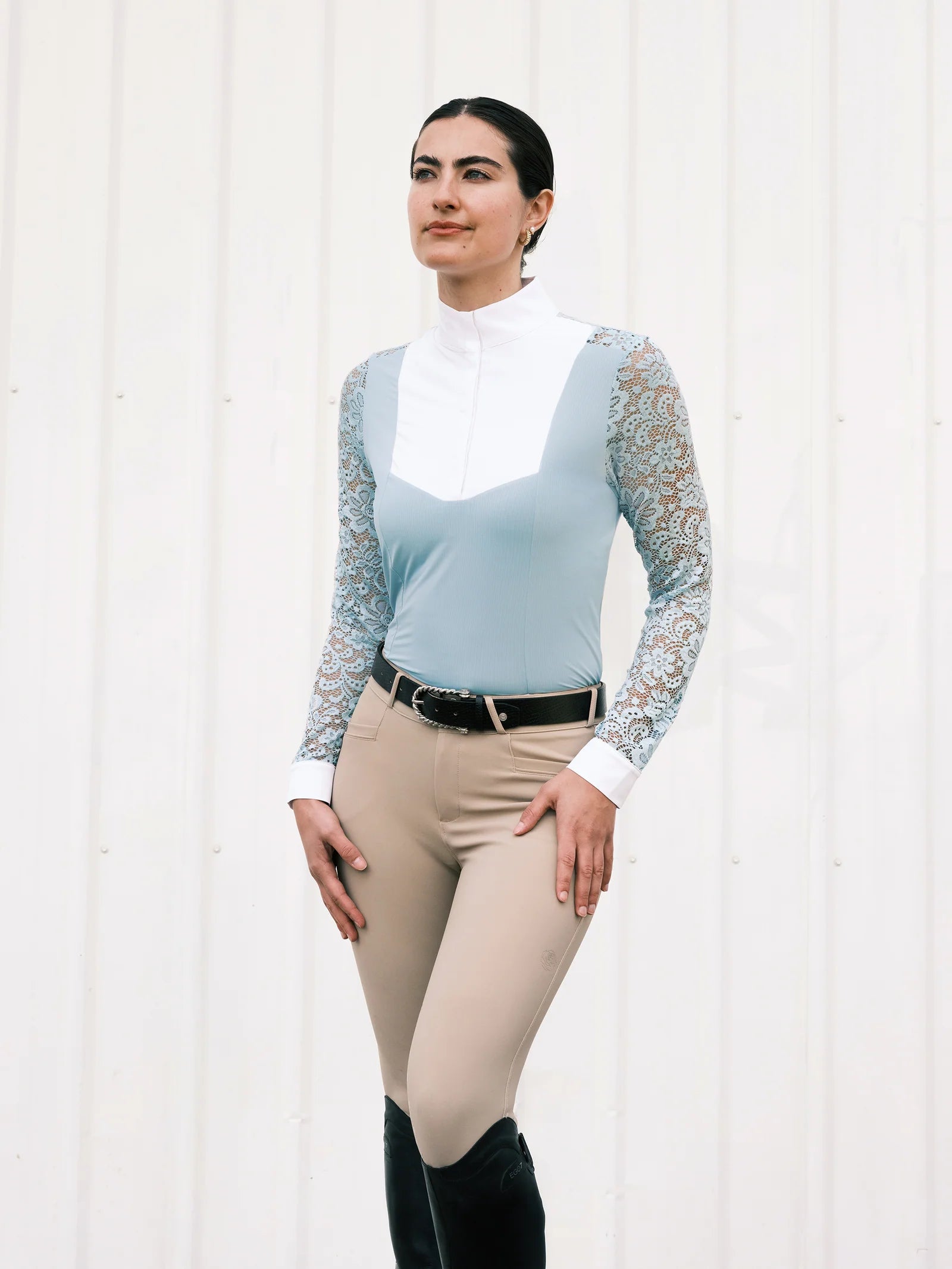 Hannah Childs Lace Long Sleeve Show Shirt
