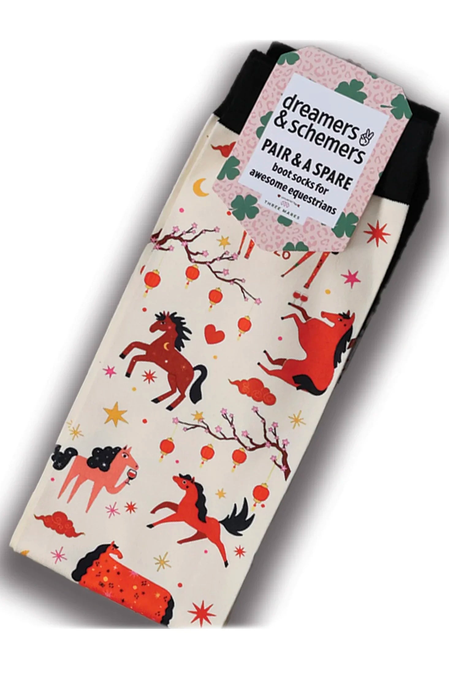Dreamers & Schemers Pair & A Spare Boot Socks - Year Of The Horse