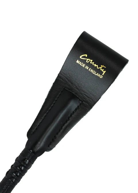 Country Black Leather Perforated Bat 16"