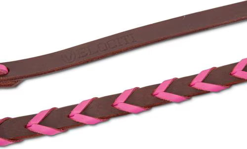 Velociti Roper Rein 5/8" - Dark Oil/Pink