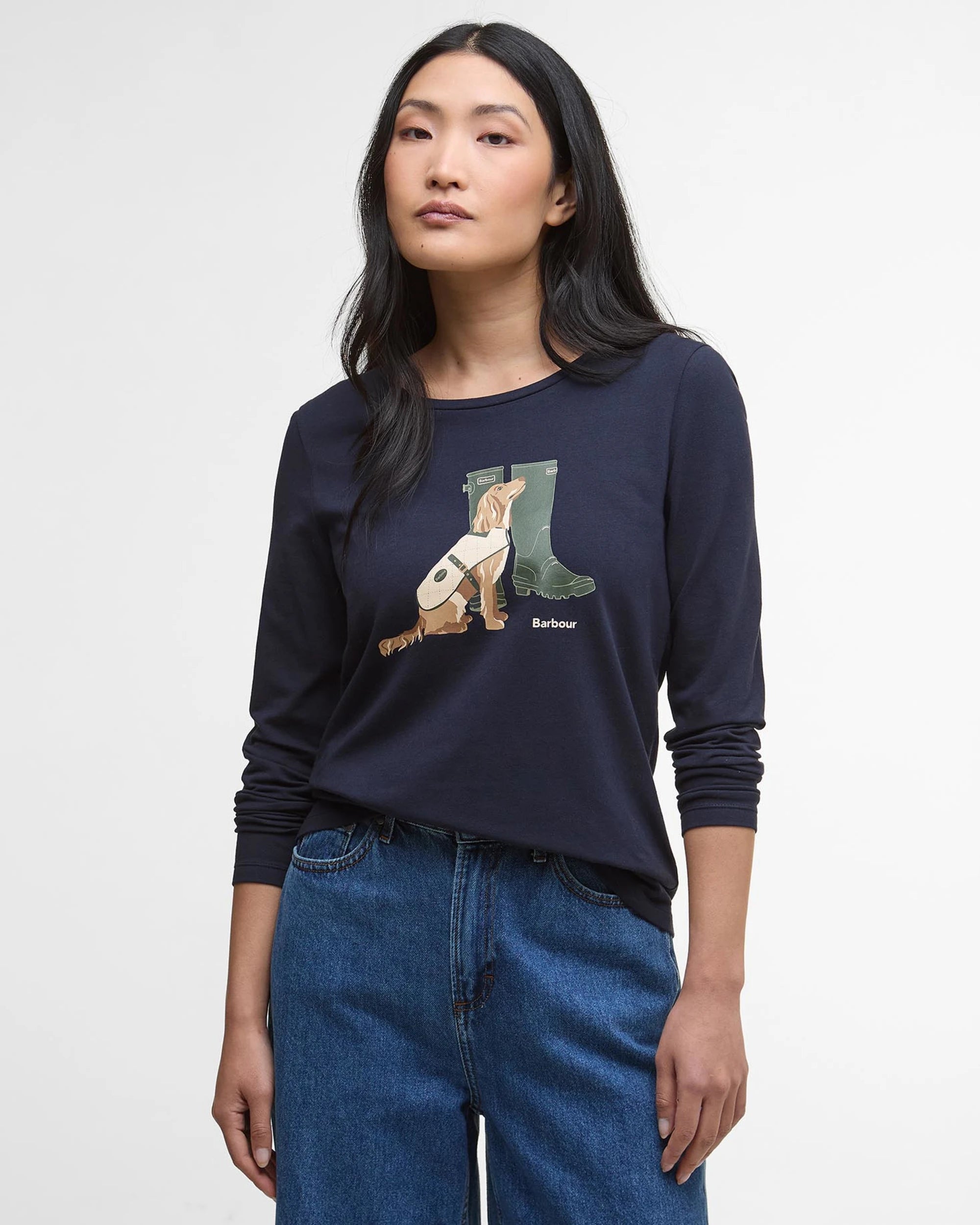 Barbour Hedley Long Sleeve T-Shirt Navy