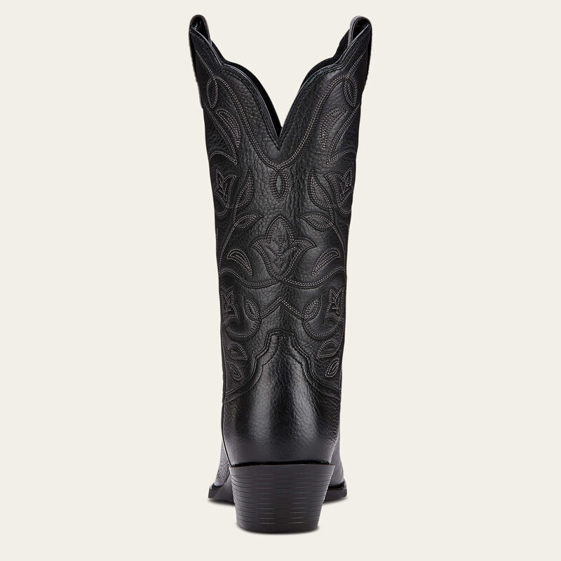 Ariat Women's Heritage Western R Toe Boot - Black Deertan
