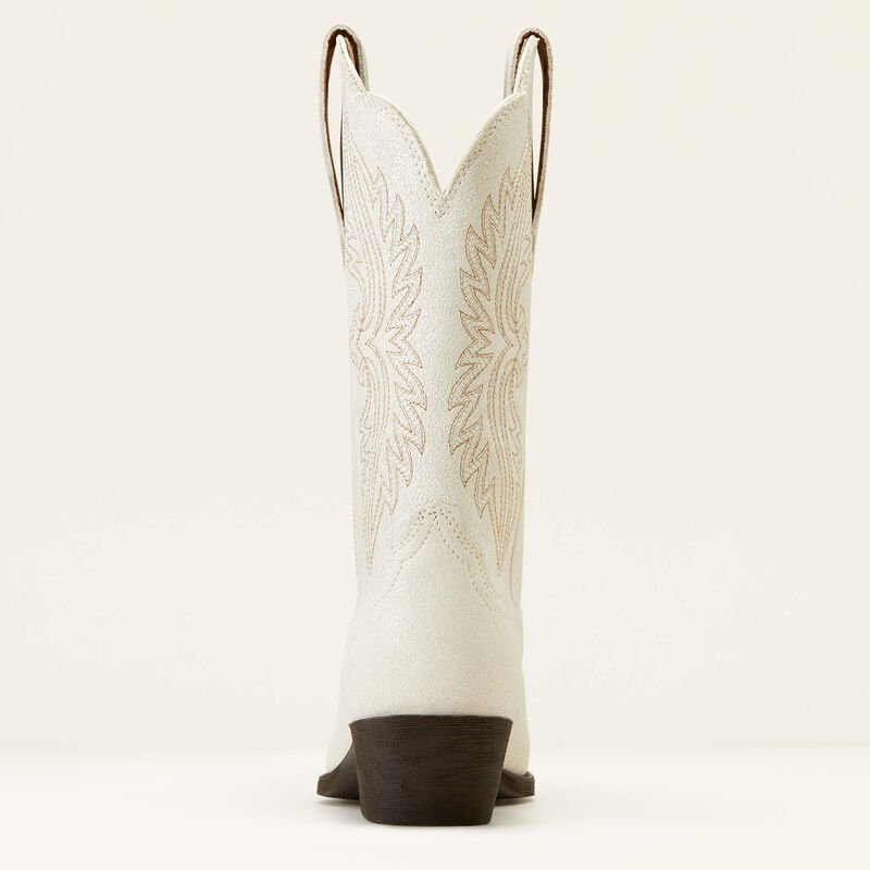 Ariat Womens Heritage R Toe StretchFit Western Boot Distressed Ivory