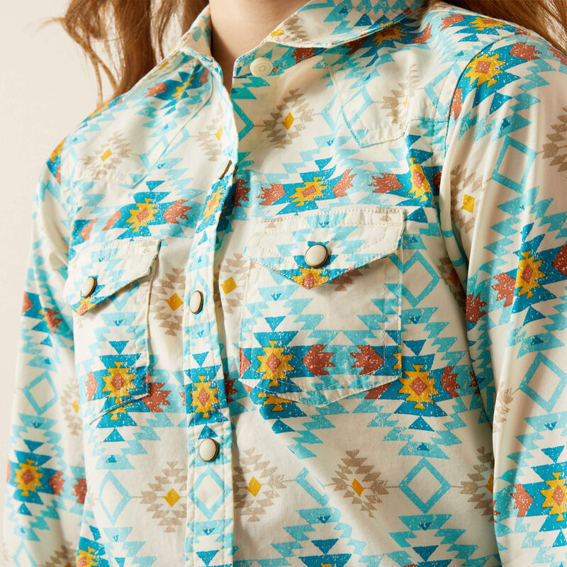 Ariat Girls Remy Snap Shirt Cayo Print S