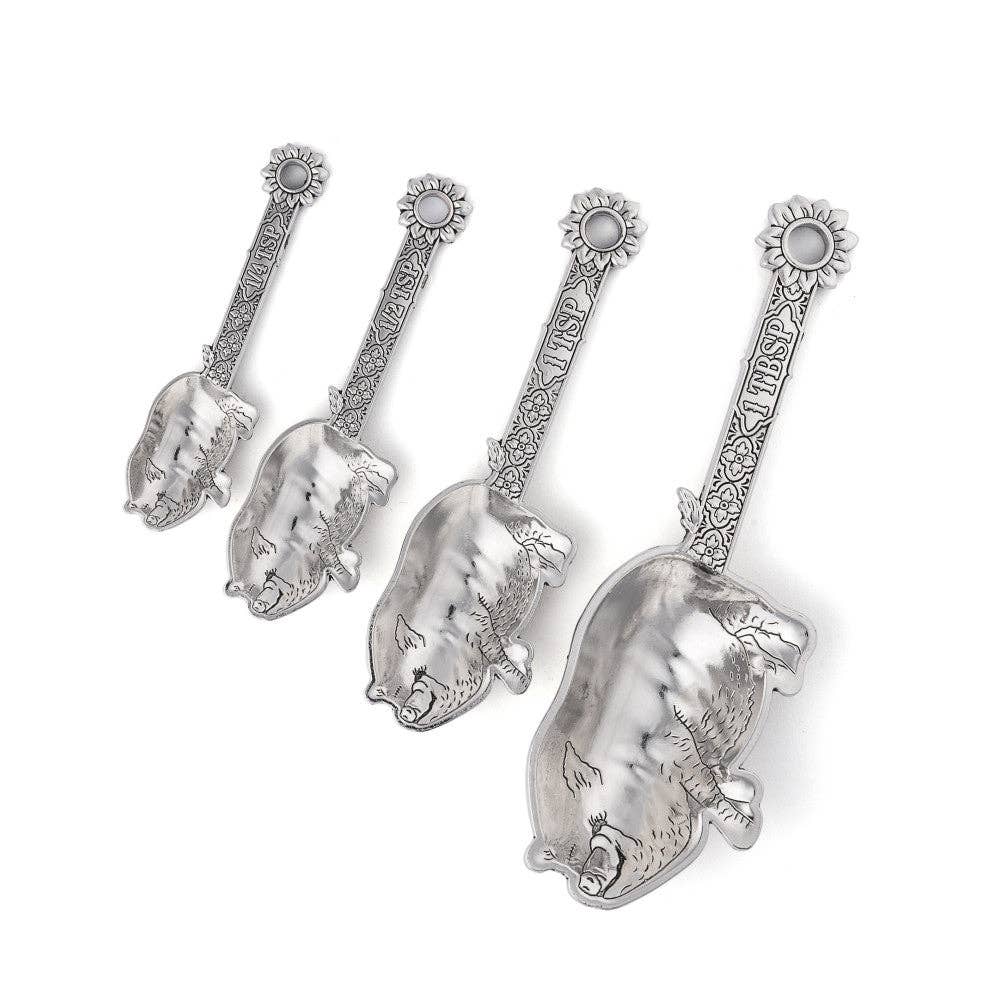 Blue Stallion Farm Emily the Pig Zinc Measuring Spoons