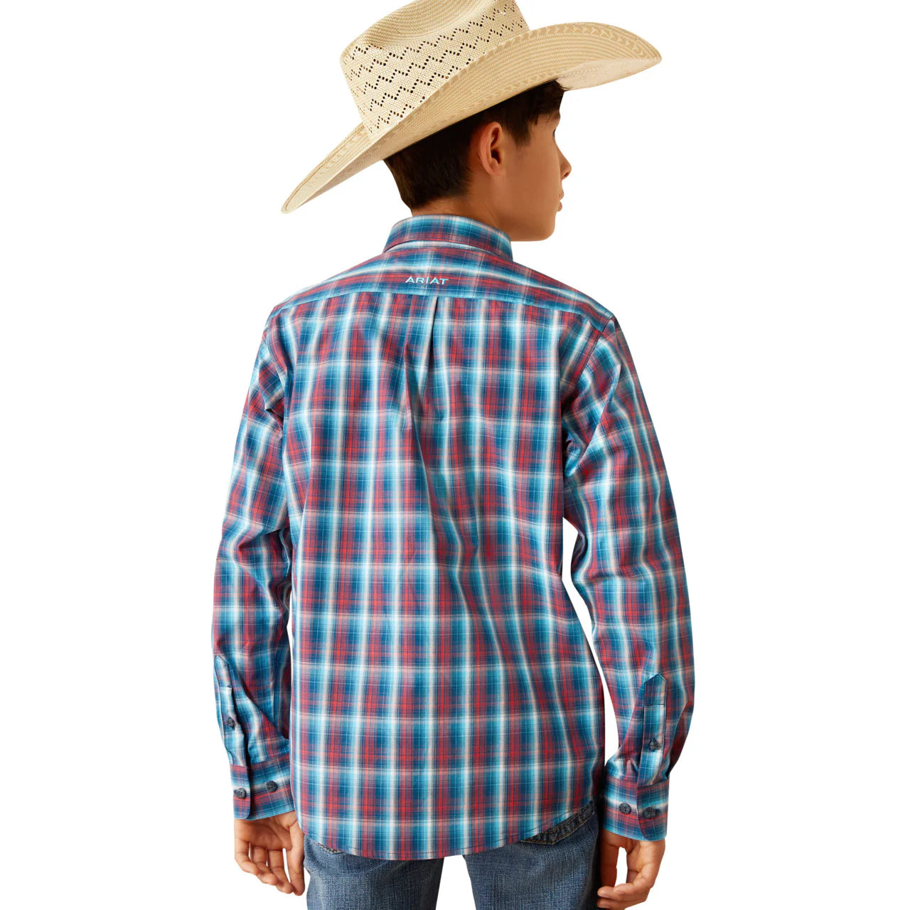 Ariat Boys Pro Smith Long Sleeve Shirt Navy