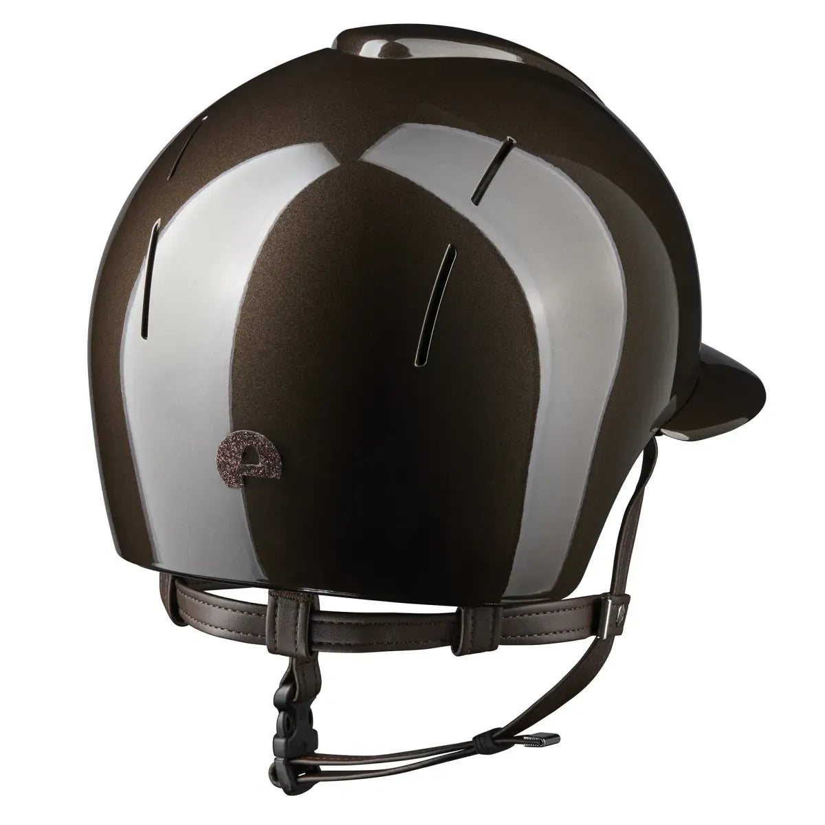 Kep Smart Nova Riding Helmet Star Brown - Polish Brown - Brown Strap - Polo Peak