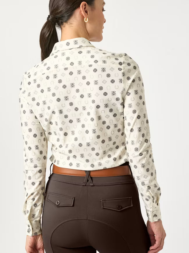PS Of Sweden Valerie Printed LS Shirt - Off White
