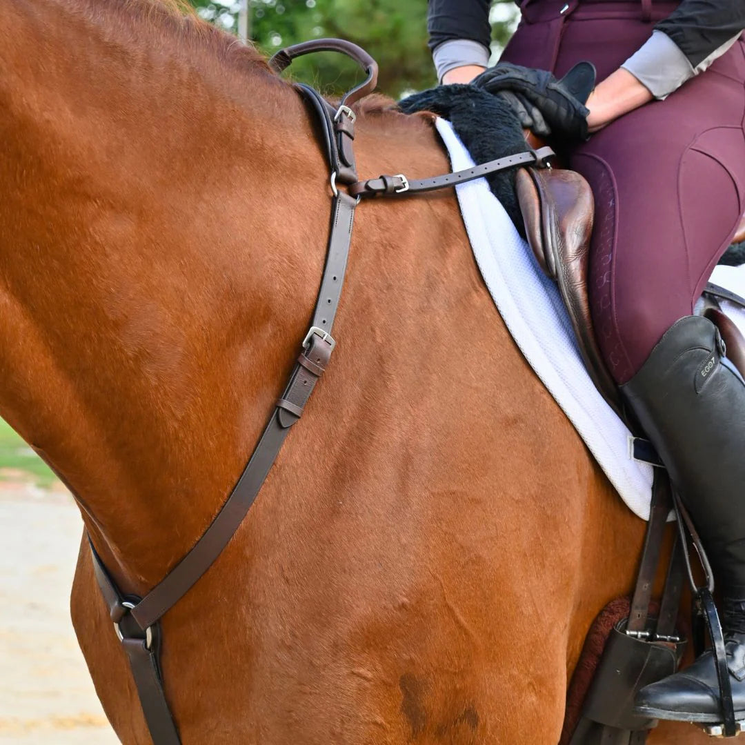 Correct Connect 3-Point Breastplate with Double Neck Strap - Brown