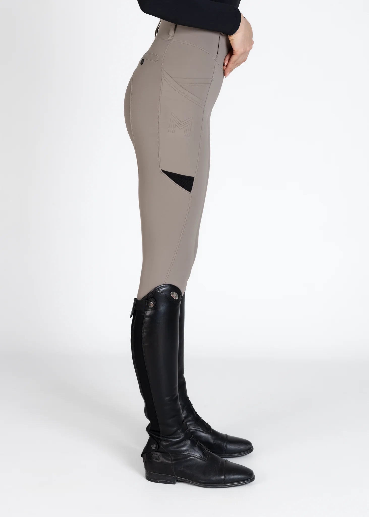Maximilian Equestrian Tech Riding Leggings - Taupe