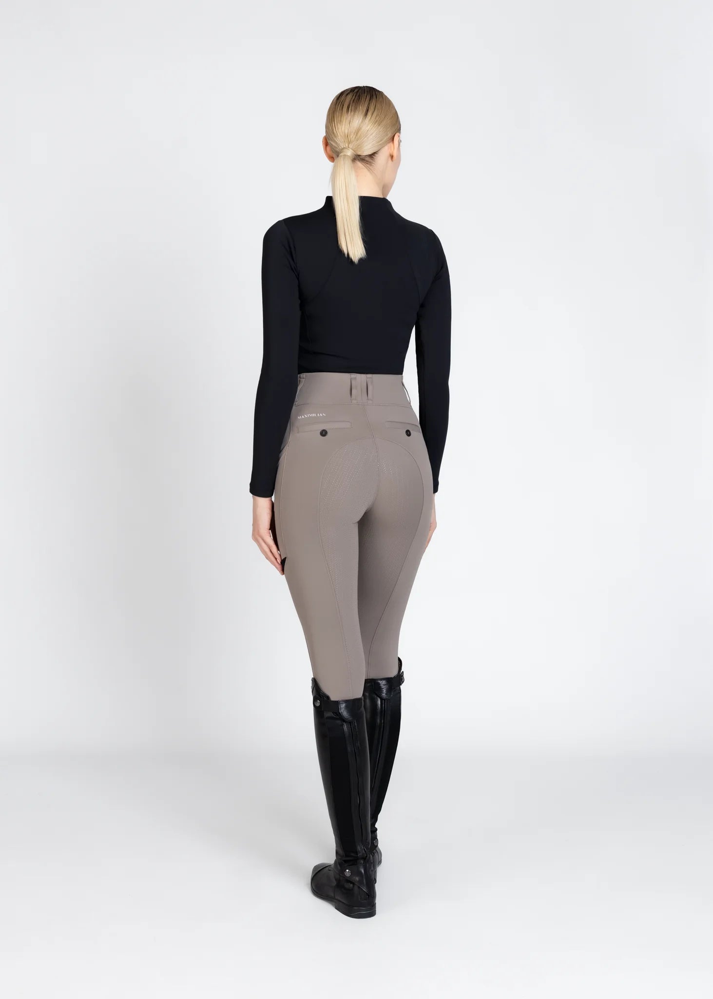 Maximilian Equestrian Tech Riding Leggings - Taupe