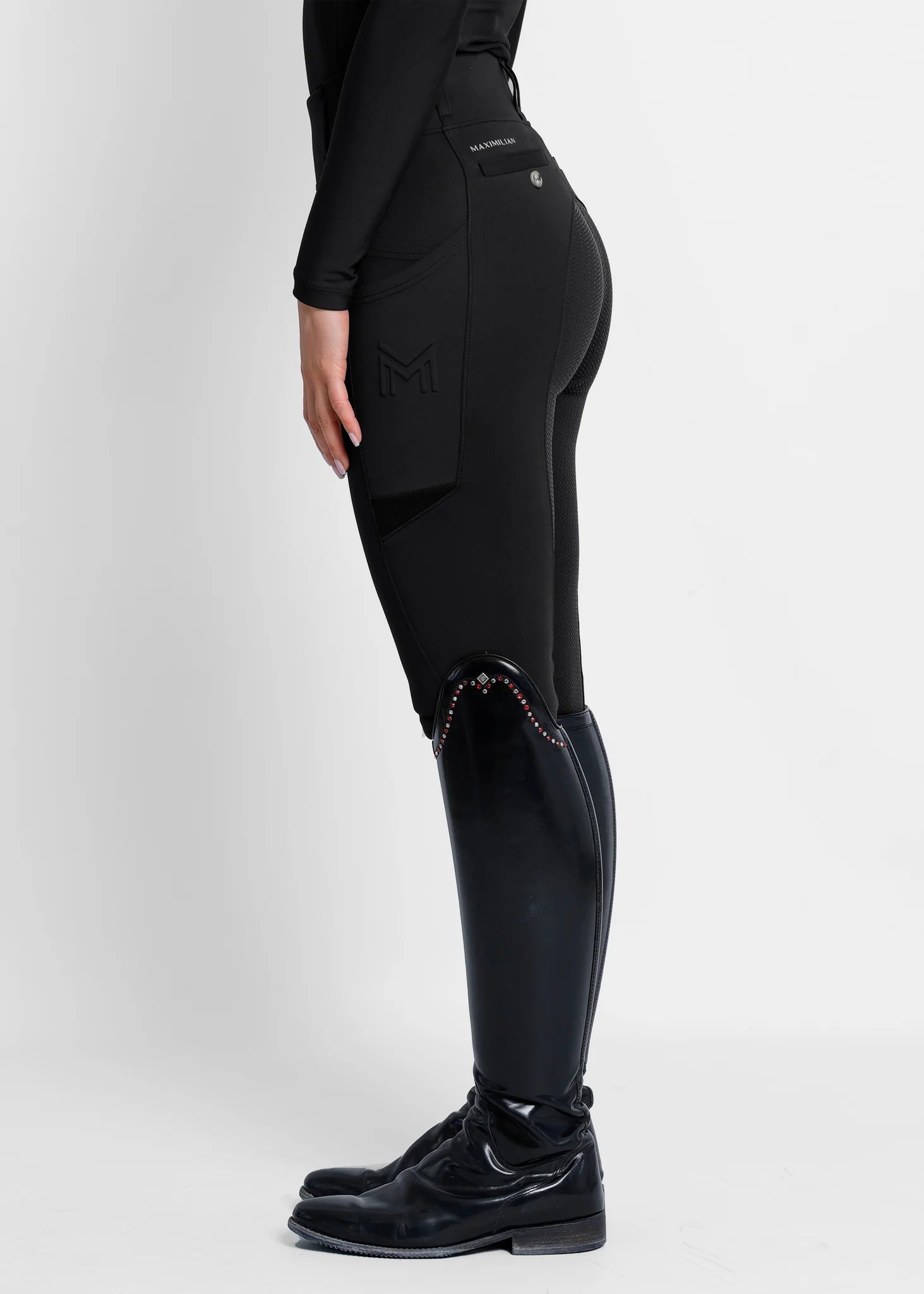 Maximilian Equestrian Tech Riding Leggings - Black