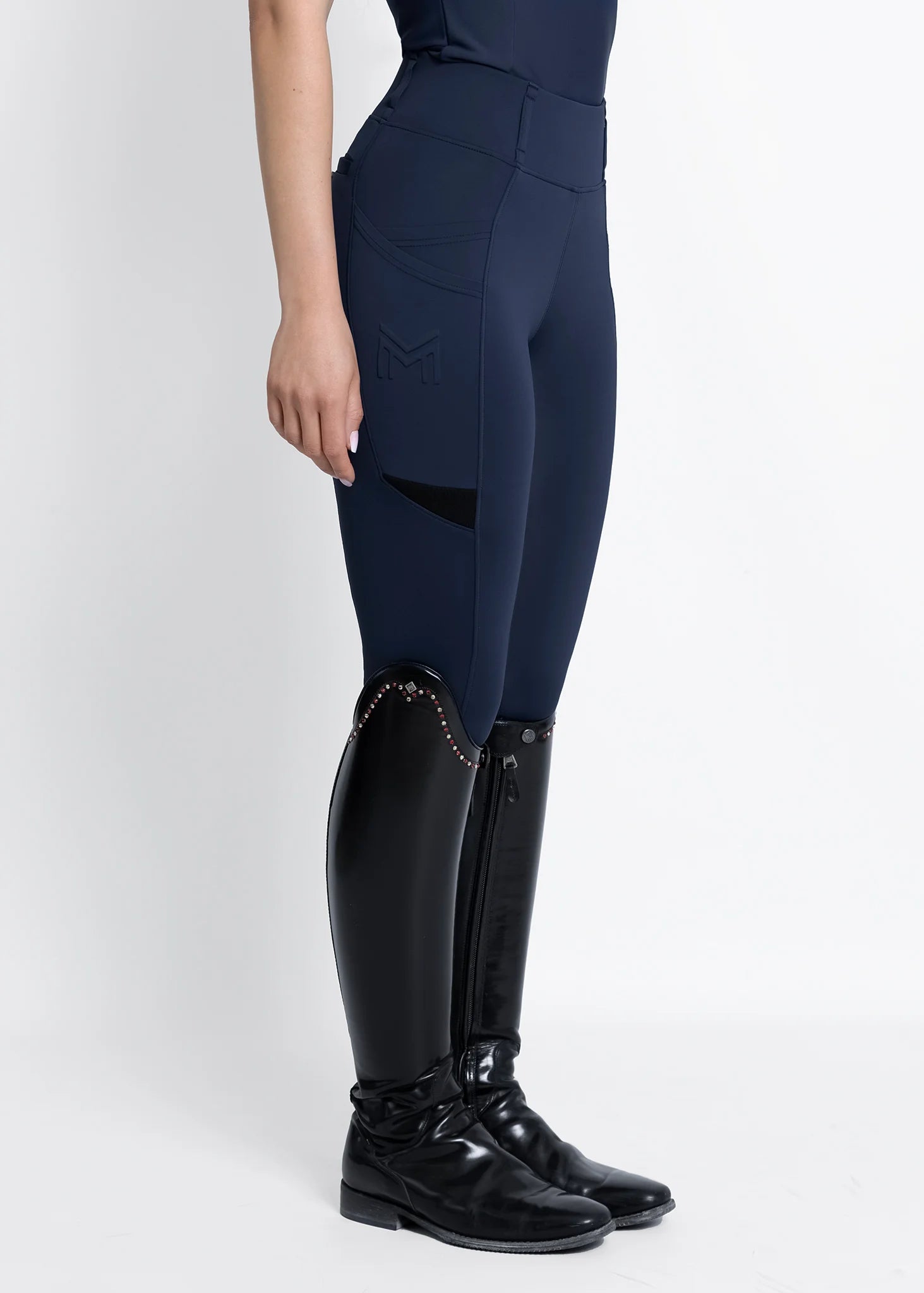 Maximilian Equestrian Tech Riding Leggings - Navy