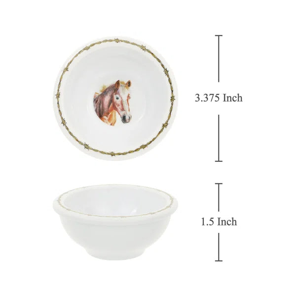6-Piece Horse 3 3/8" Mini Bowl