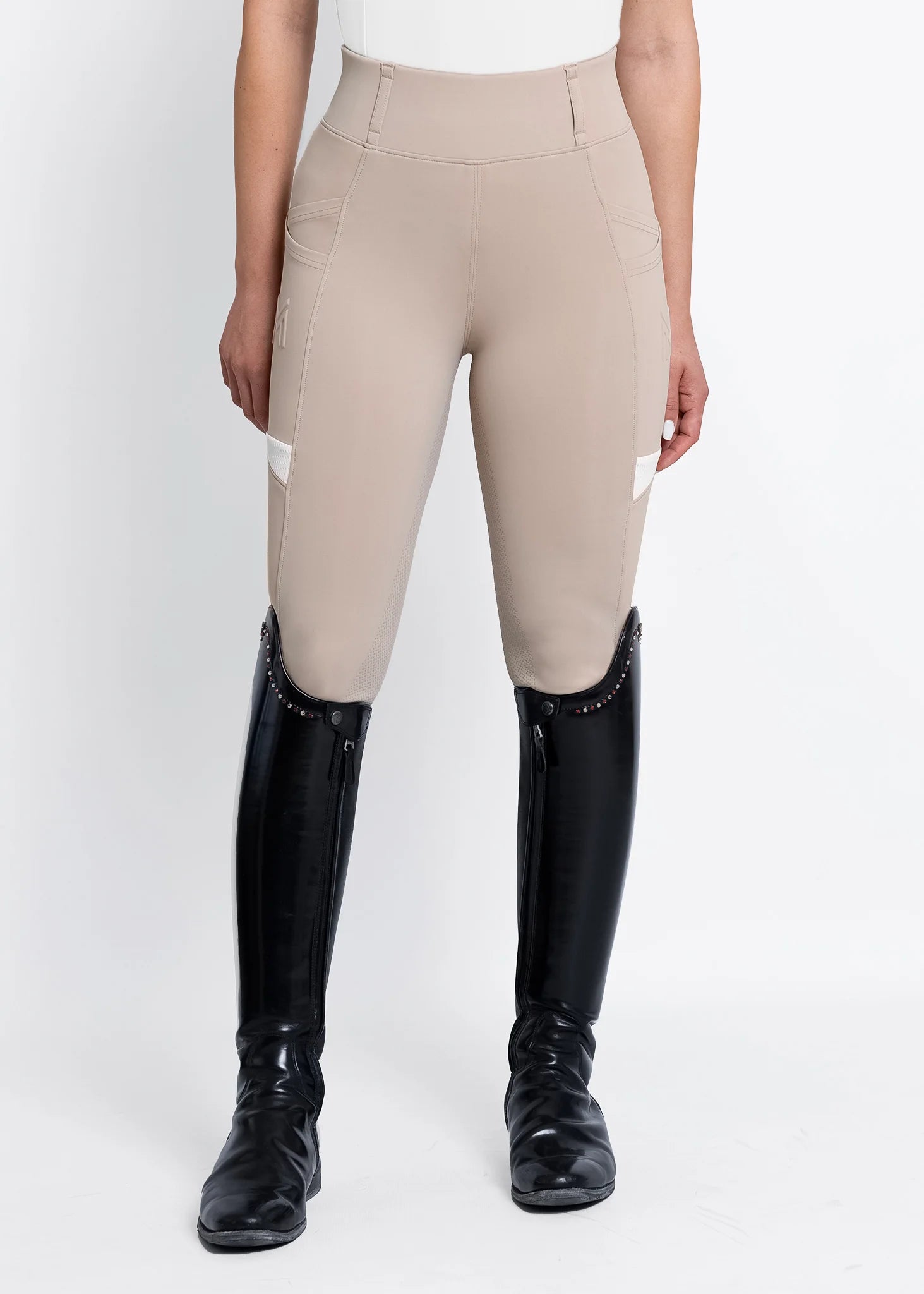 Maximilian Equestrian Tech Riding Leggings - Beige