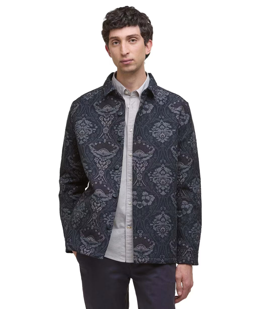 Barbour Waterhouse Regular Jacquard Overshirt Navy L