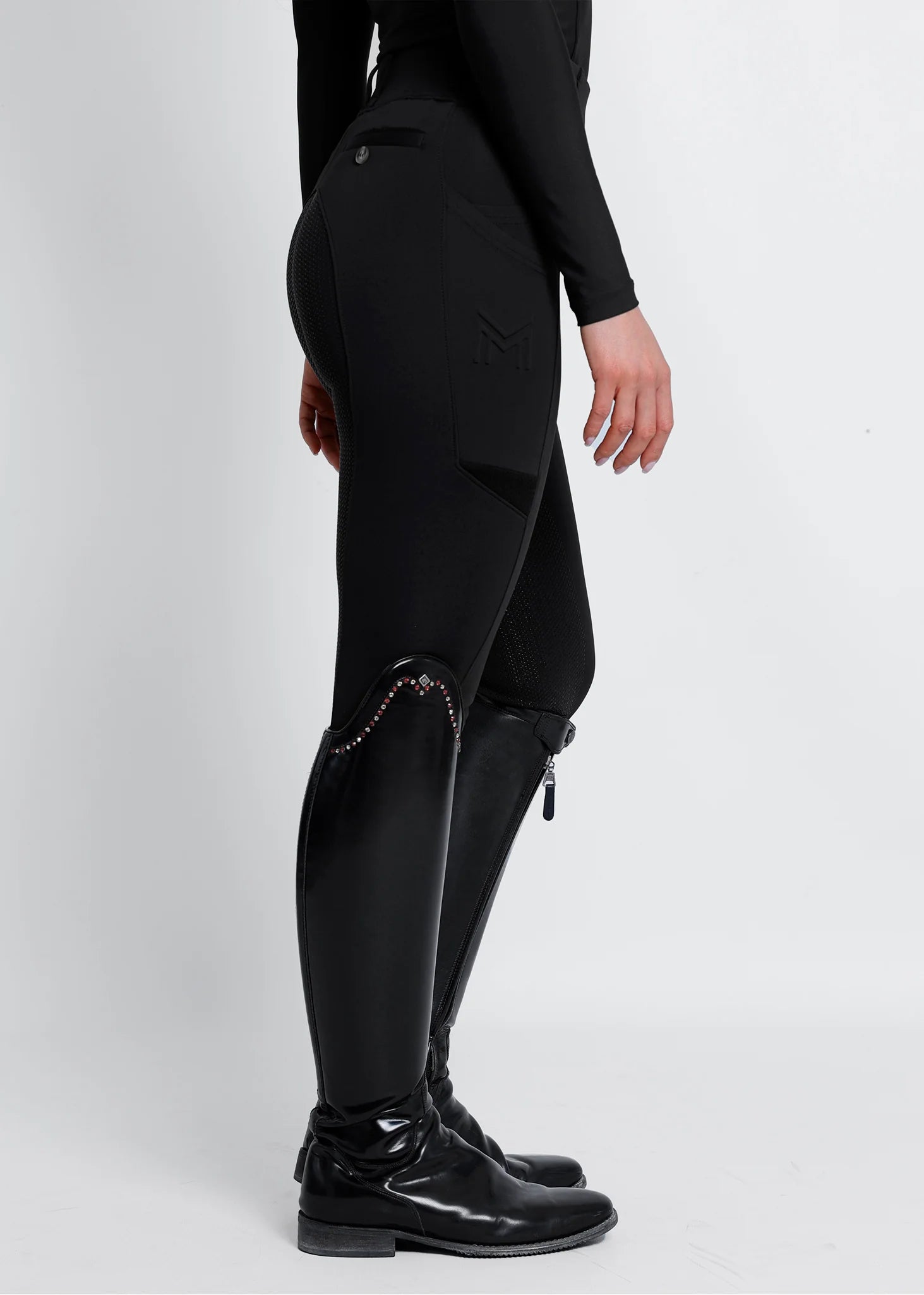 Maximilian Equestrian Tech Riding Leggings - Black