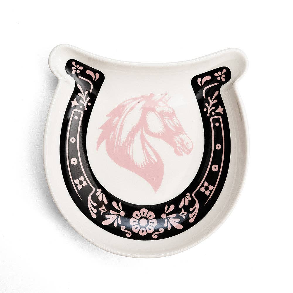 Lucky Charm Horseshoe Ceramic Canape Plate