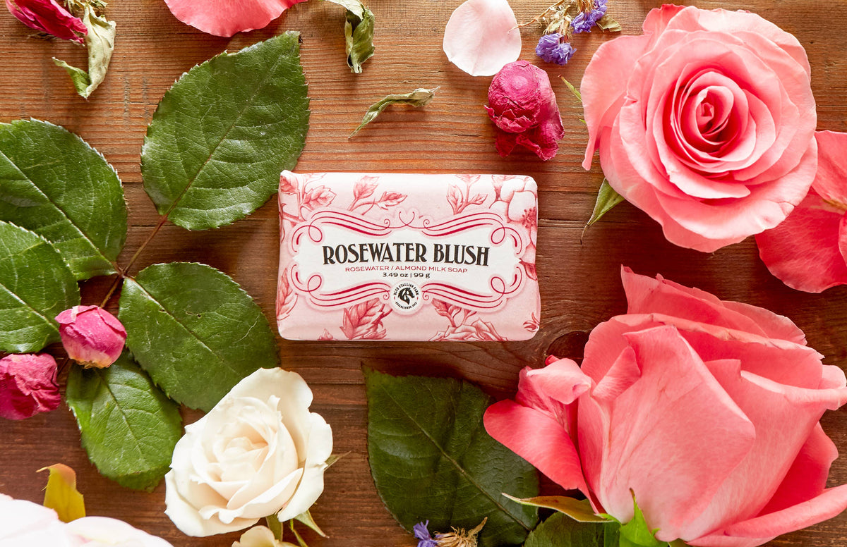 Rosewater Blush Almond Milk & Acacia Honey Bar Soap 250g