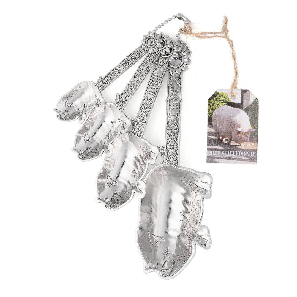 Blue Stallion Farm Emily the Pig Zinc Measuring Spoons