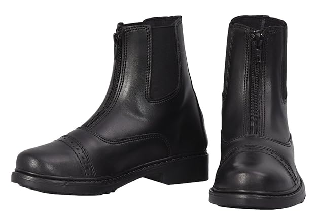 TuffRider Children's Starter Front Zip Paddock Boot - Black