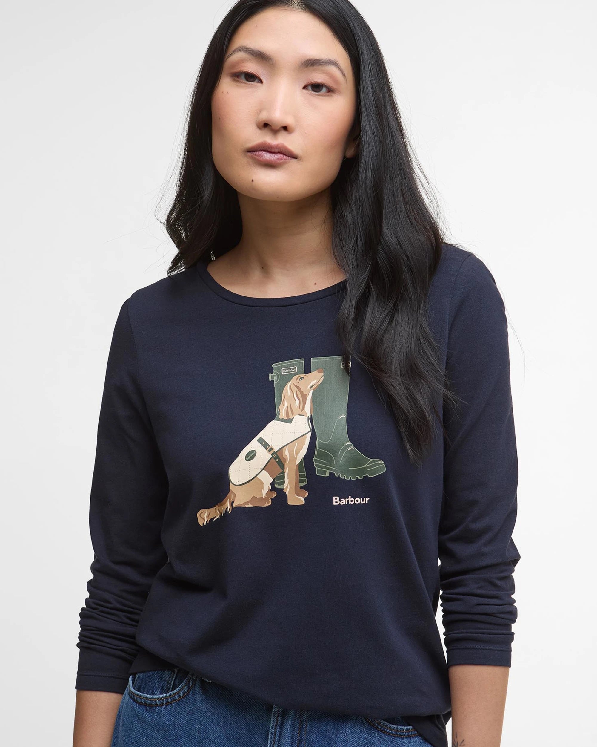 Barbour Hedley Long Sleeve T-Shirt Navy