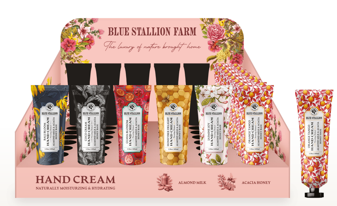 Blue Stallion Farm Hand Cream Display