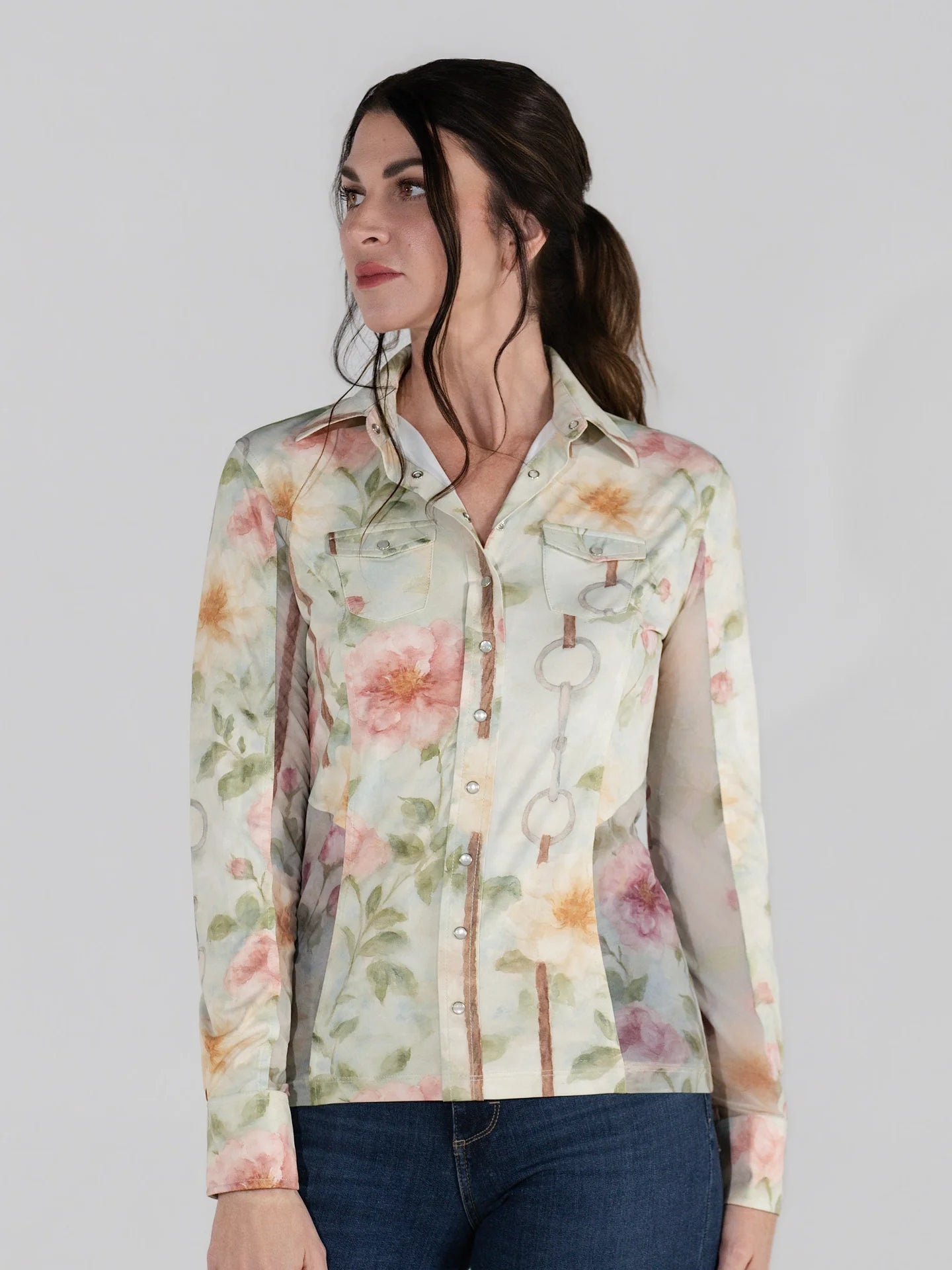 Dapplebay Western Riding Top - Vintage Floral