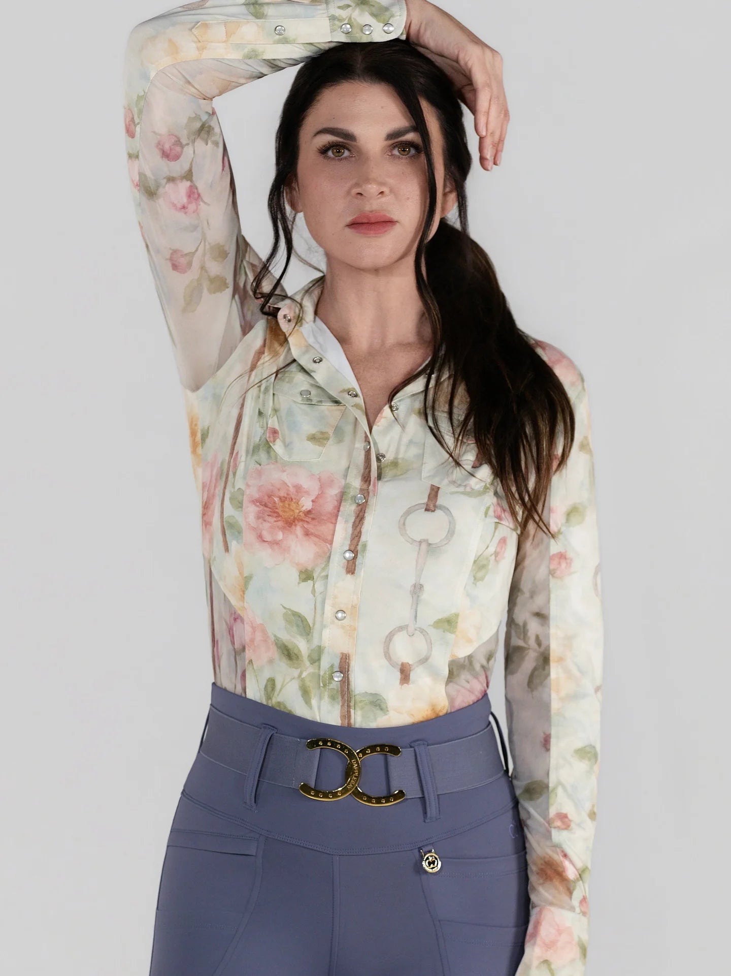 Dapplebay Western Riding Top - Vintage Floral