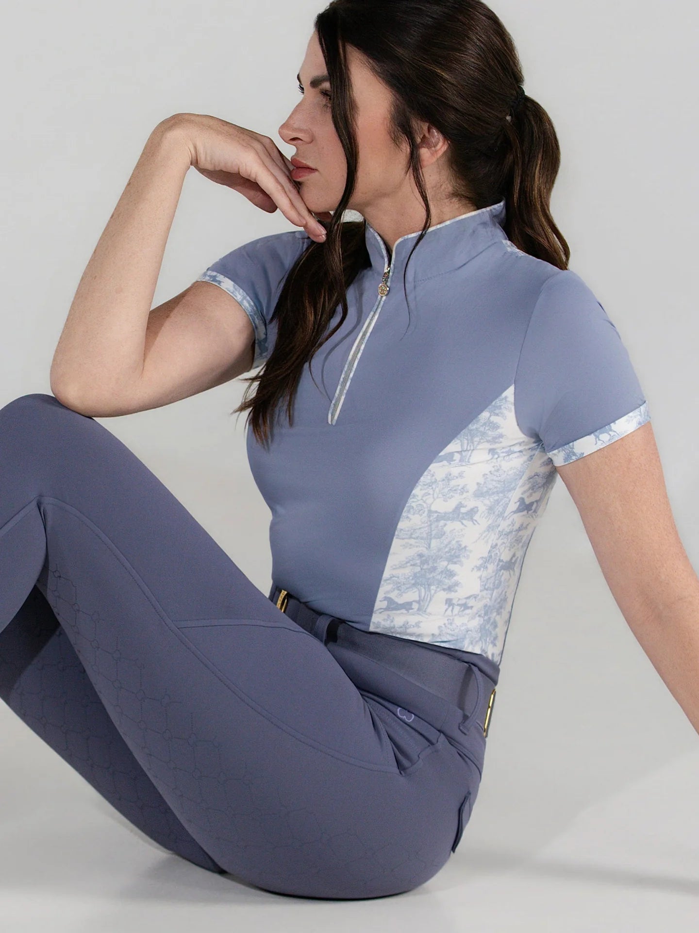 Dapplebay Grace 1/4 Zip Short Sleeve - Moonrise