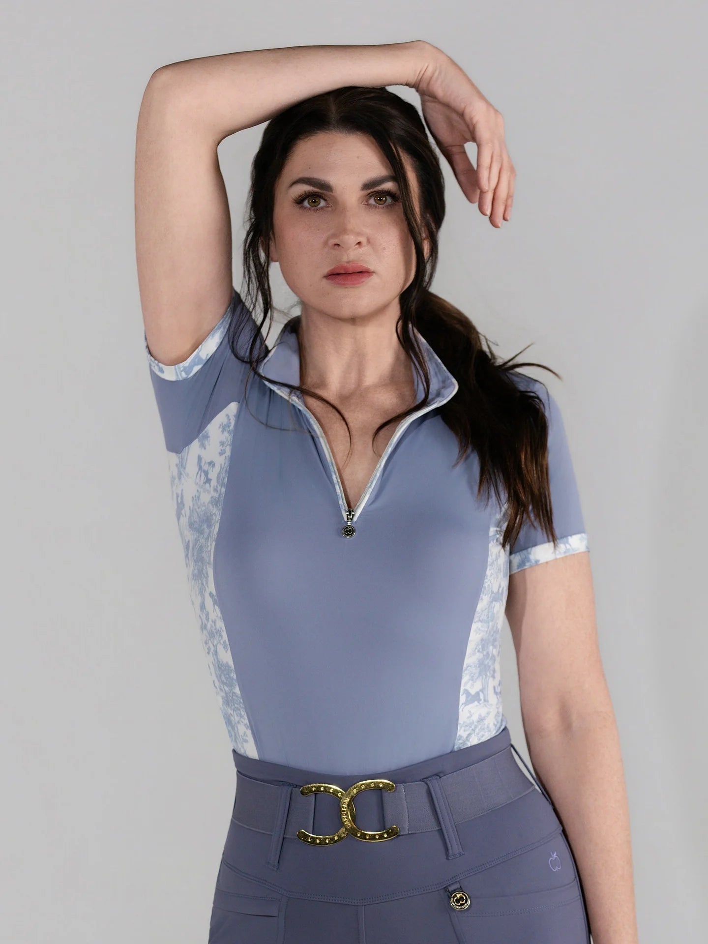 Dapplebay Grace 1/4 Zip Short Sleeve - Moonrise