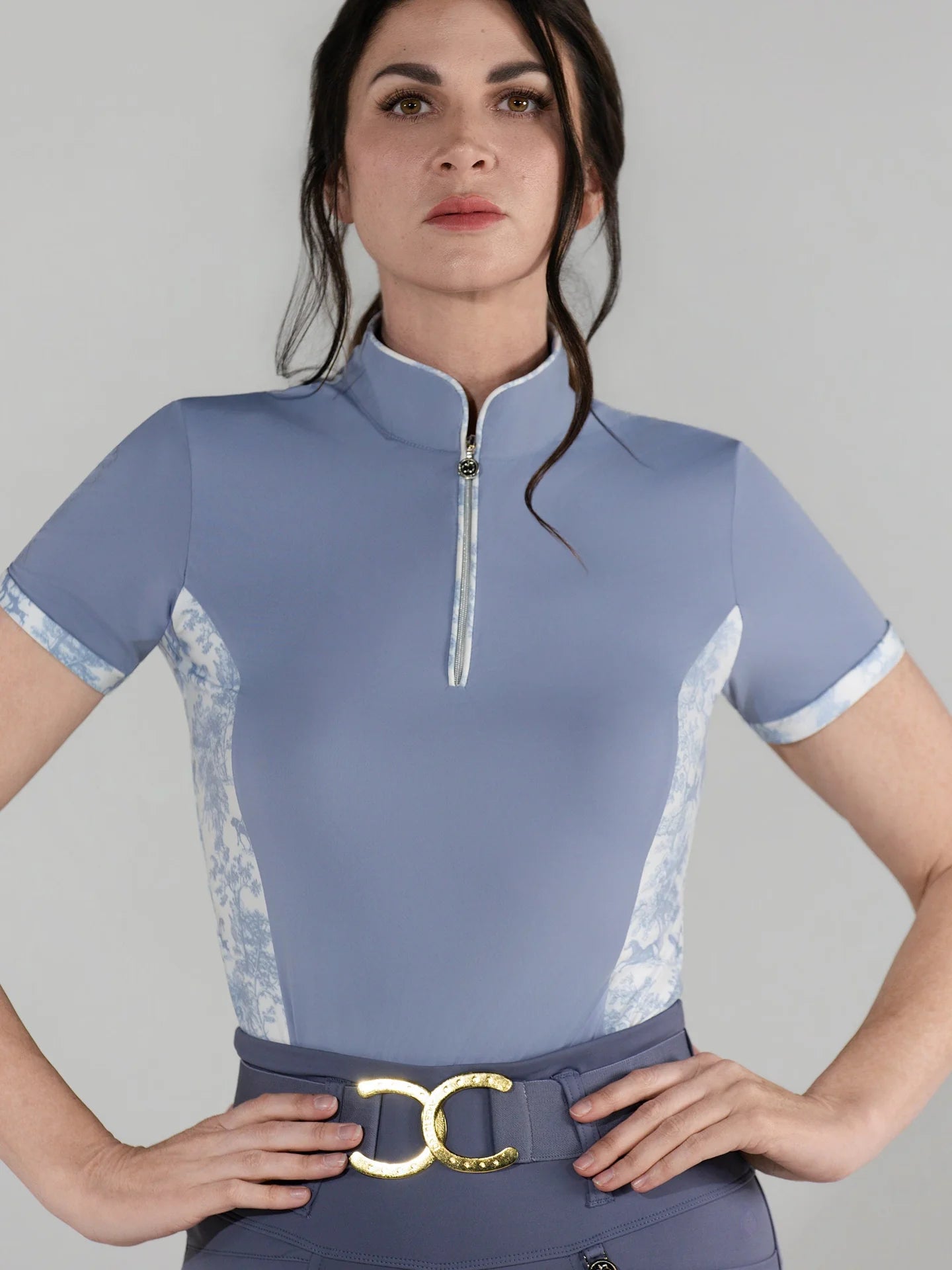 Dapplebay Grace 1/4 Zip Short Sleeve - Moonrise
