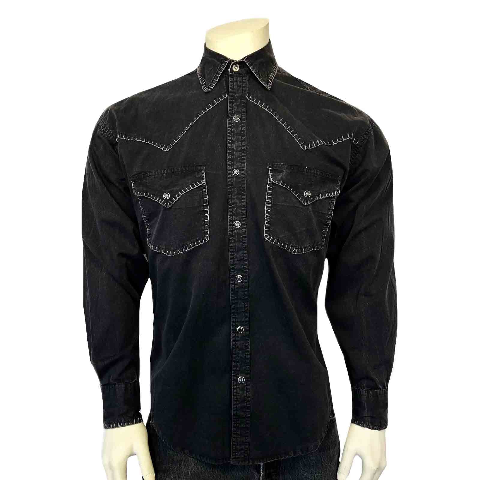 Rockmount Ranch Wear Black Denim Shirt S