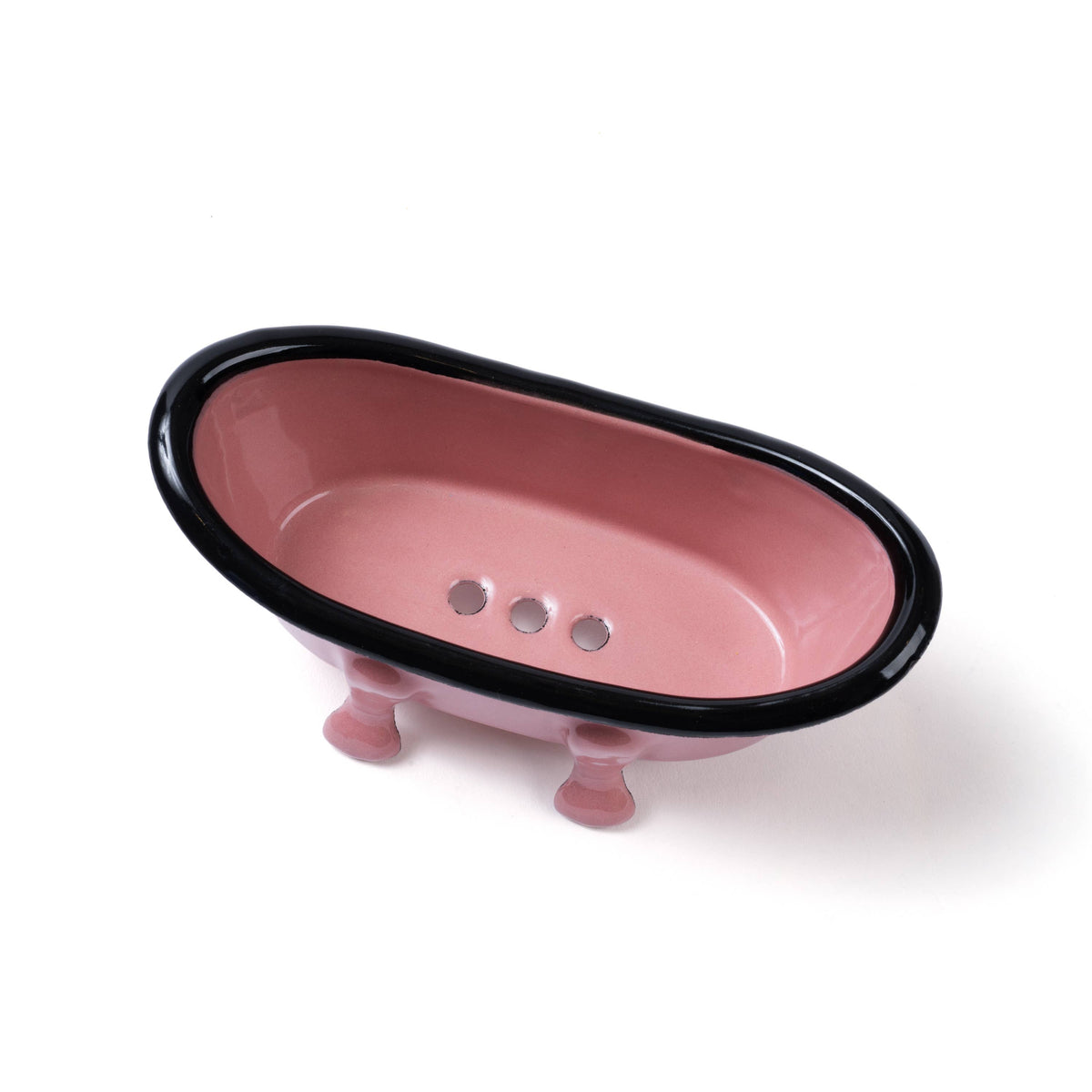 Blue Stallion Farm Pink Mini Bathtub Bar Soap Dish Caddy