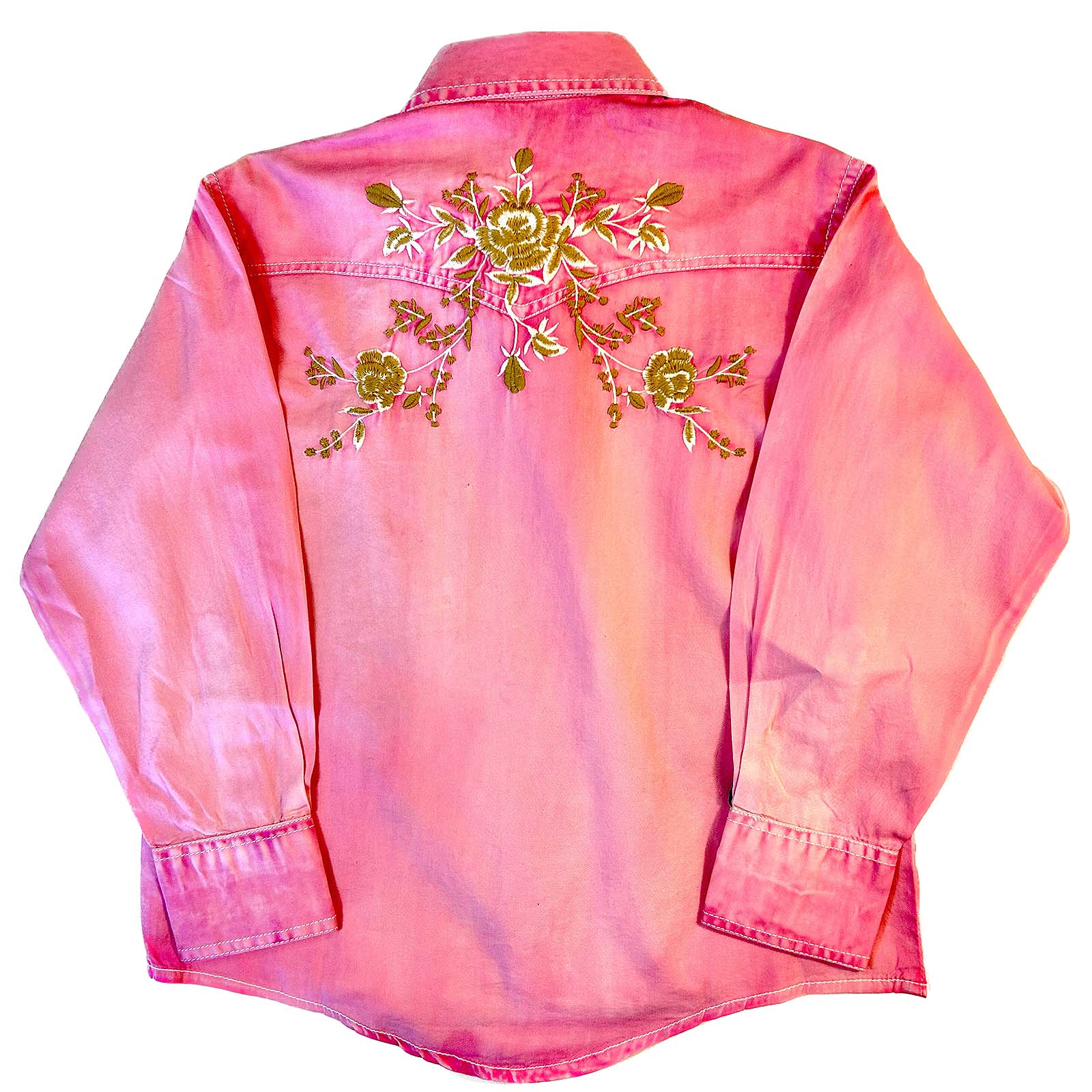 Rockmount Ranch Wear Kids Vintage Pink Flowers Shirt