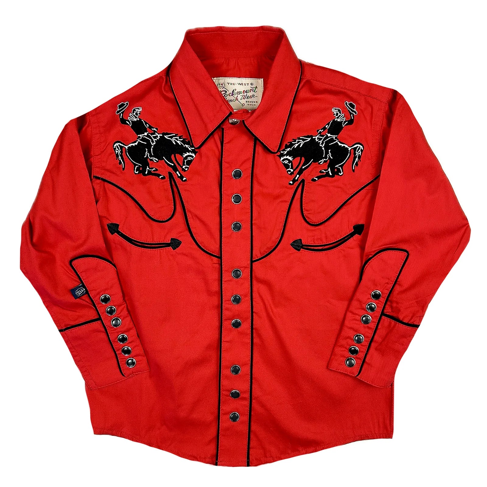 Rockmount Ranch Wear Kids Bronco Shirt Red