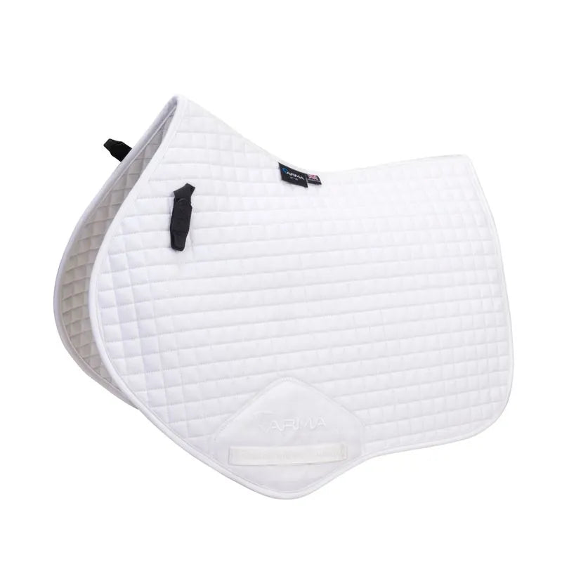 Arma Deluxe Cotton Jump Saddle Pad White 17-18"