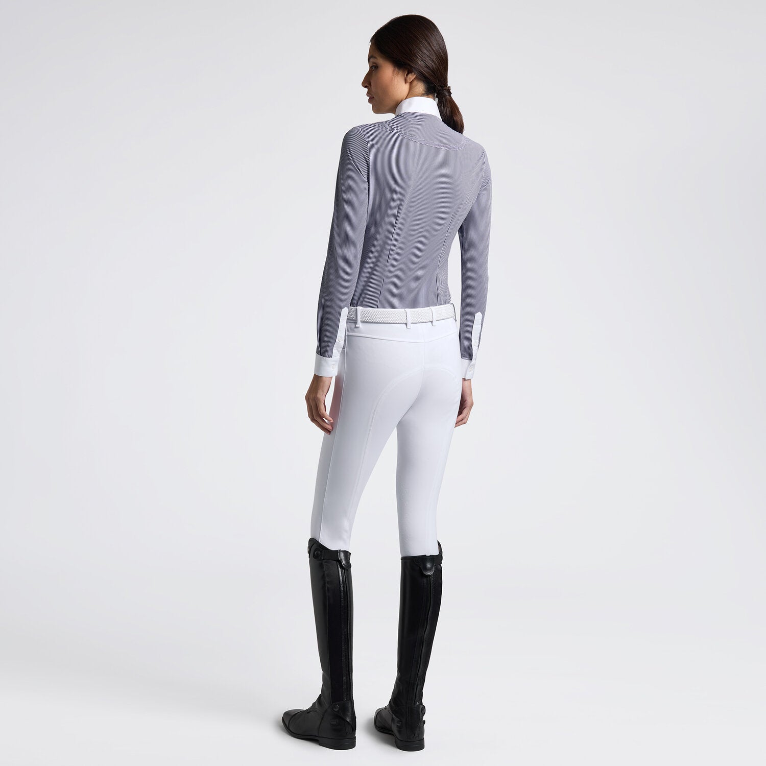 Cavalleria Toscana Long Sleeve Stripes Competition Shirt XS