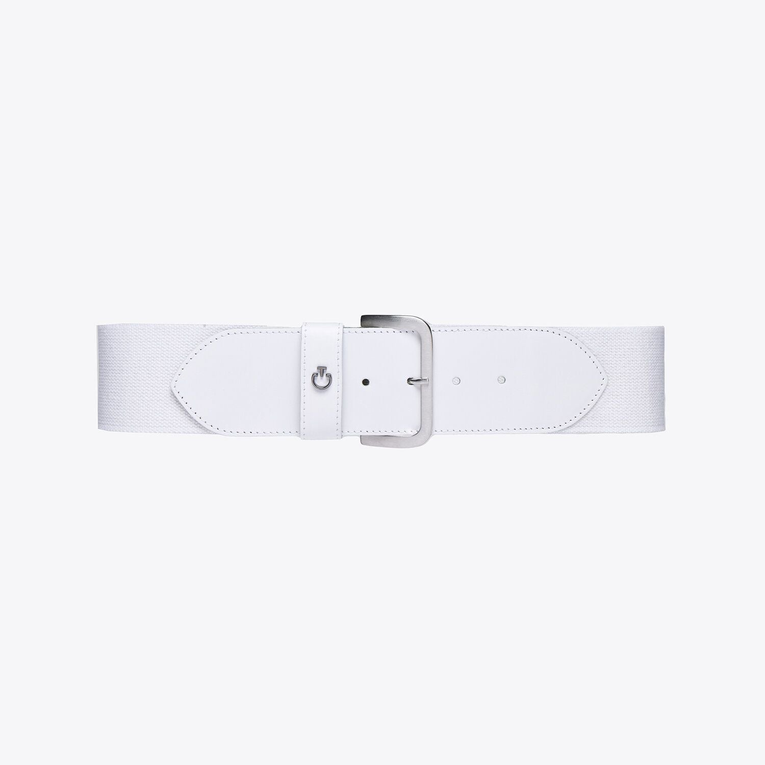 Cavalleria Toscana Women's Stretch Belt - White