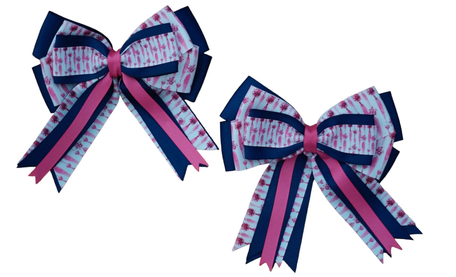 Kathryn Lily Equestrian Show Bows - Blue Carrots