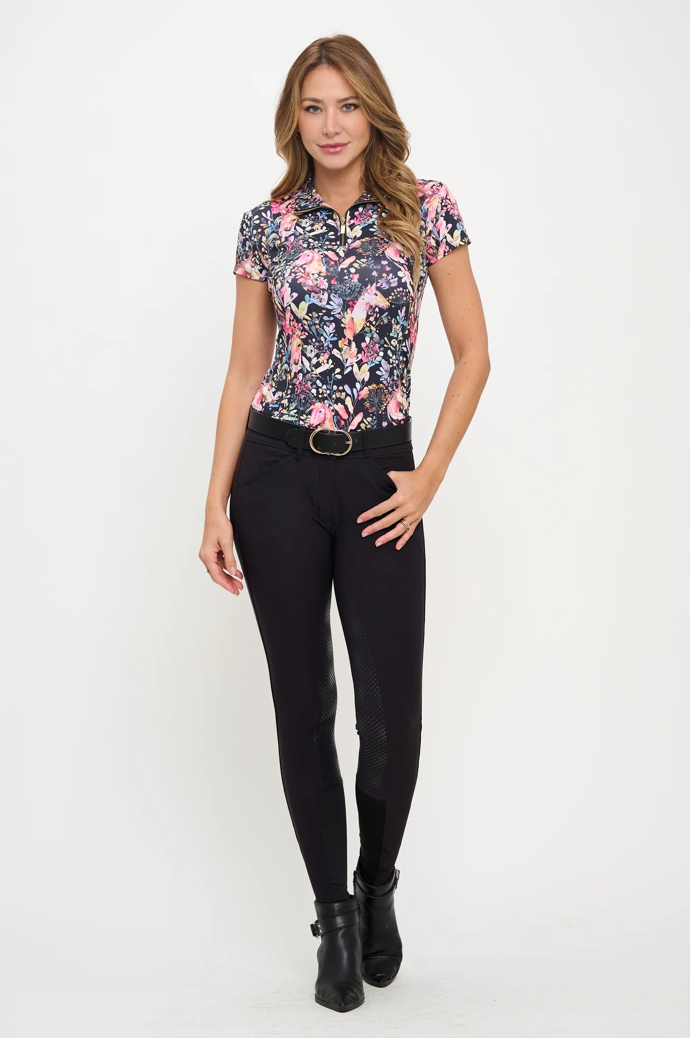 Dancing Equestrian Equus Garden Black Short Sleeve