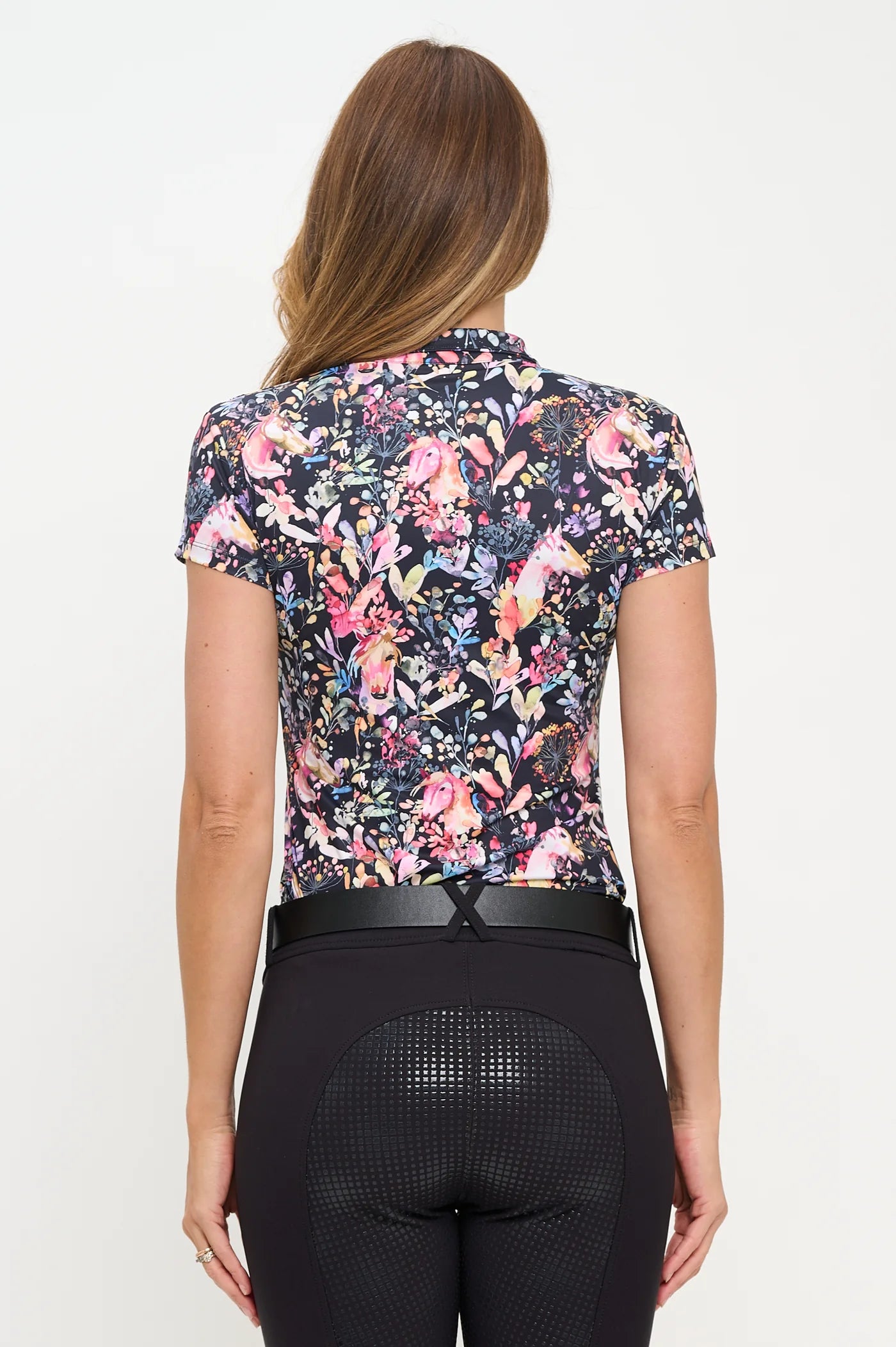 Dancing Equestrian Equus Garden Black Short Sleeve